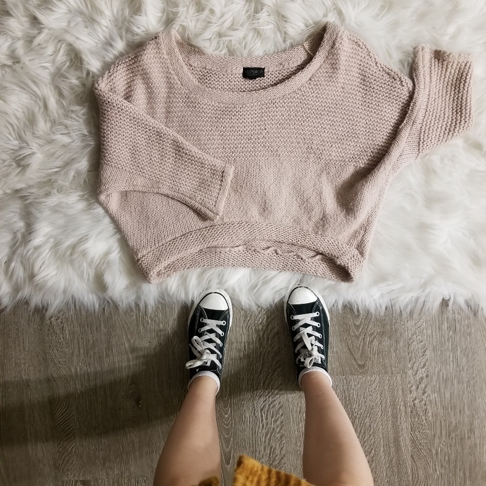 Pink boho sweater